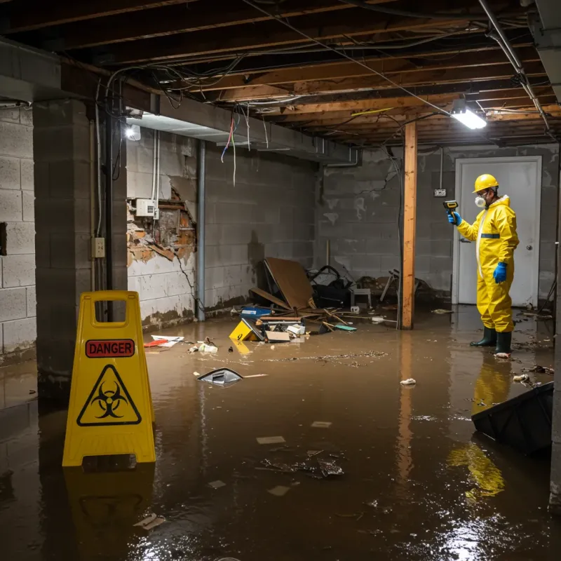 Flooded Basement Electrical Hazard in Calloway County, KY Property